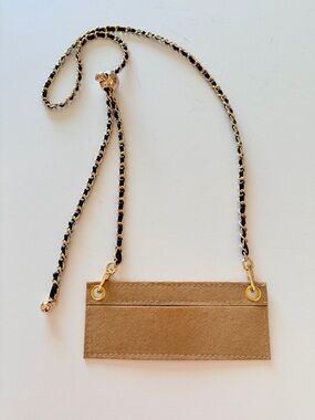 Metal chain and insert for bags/wallets to convert as a crossbody, adjustable